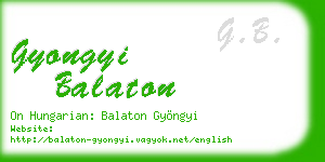 gyongyi balaton business card