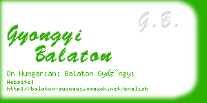 gyongyi balaton business card